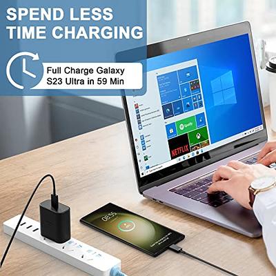 45W Samsung Super Fast USB-C Wall Charger for Samsung Galaxy S24  Ultra/S24/S23 Ultra/S23/S23 Plus/S22 Ultra/S22/S22+/S21/S20/Note 10/20,  Galaxy Tab