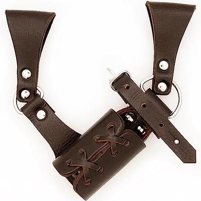 Armory Replicas – Handcrafted Leather Sword Frog – Medieval Costume  Adjustable Weapon Belt Holster Holder – Left Handed - Deep Brown - Yahoo  Shopping