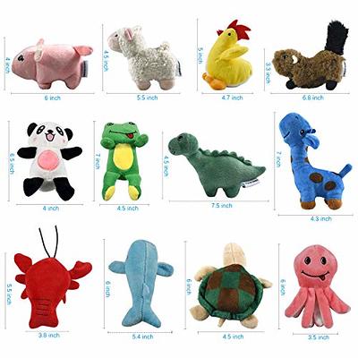 Legend Sandy Squeaky Plush Dog Toy Pack for Puppy, Small Stuffed Puppy Chew Toys 12 Dog Toys Bulk with Squeakers, Cute Soft Pet Toy for Small Medium