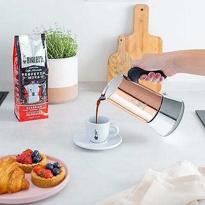 Bialetti - Moka Induction, Moka Pot, Suitable for all Types of Hobs, 2 Cups  Espresso (2.8 Oz), 90 milliliters,Black