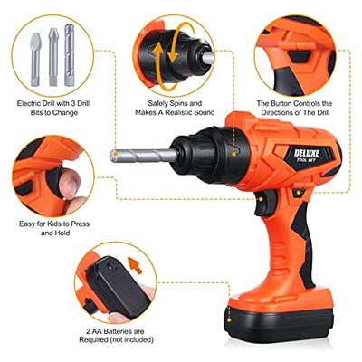  Black+Decker Jr. Electronic Power Drill, Boys, Kids Pretend Play  Tool with Realistic Light, Sound & Action! : Toys & Games