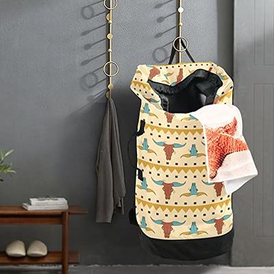 Laundry Bag, Western Pattern Design Boho Print Large Laundry Backpack Dirty  Clothes Organizer with Adjustable Shoulder Straps for College Dorm,  Apartment, Travel Camp - Yahoo Shopping