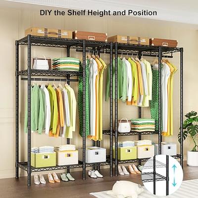 Raybee Freestanding Closet Organizer Heavy Duty with Wooden