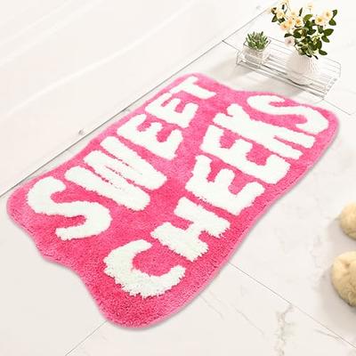 CozeCube Pink Bathroom Rug 24 x 16, Bath mats for Bathroom Non Slip,  Ultra Soft Bath Rugs for Bathroom Washable, Plush Microfiber Area Rugs for