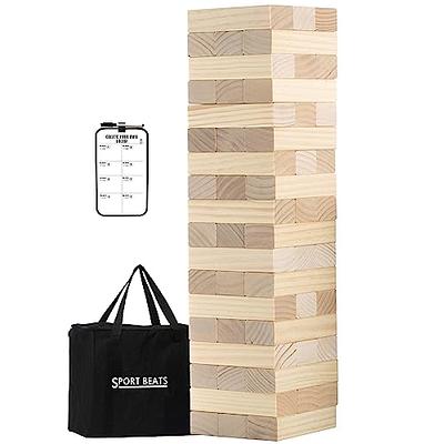 Hey! Play! Nontraditional Giant Wooden Blocks Tower Stacking Game