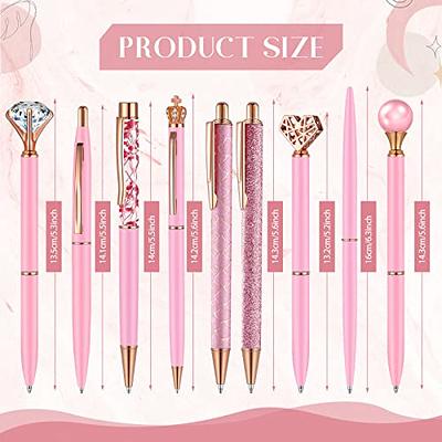 7 Pcs Fancy Pens for Women Cute Pens Sparkly Glitter Pens with 10 Pcs Black  Ink Refills Pretty Pen Gifts Journaling Pens for Girls Office School