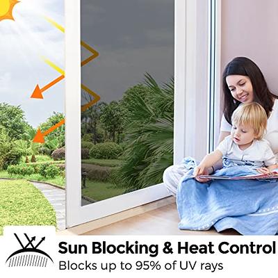 Window Tint for Home, Privacy Window Film, Glass Mirror Tint Non Adhesive  Static Cling UV Blocking Heat Control Reflective Solar PET Film 