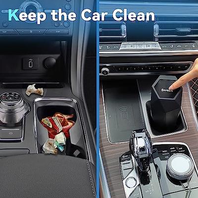 Car Trash Can with Lid,Leak Proof Mini Vehicle Trash Bin with 1