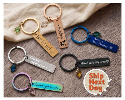Personalized Double-sided Photo Keychain,Memorial Anniversary Custom Keychains  Gifts for Men,Customized Key Chain Ring Gift for Son Daughter,Father's Day  Christmas Gifts for Dad Father at Amazon Men's Clothing store