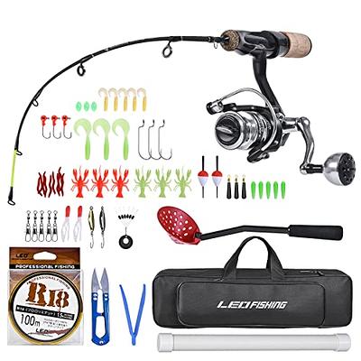 Winter Fishing Set, Ice Fishing Rod Line And Hook Set Portable