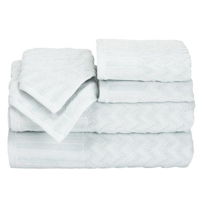 Lavish Home 100% Cotton Plush 8-Piece Bath Towel Set - White