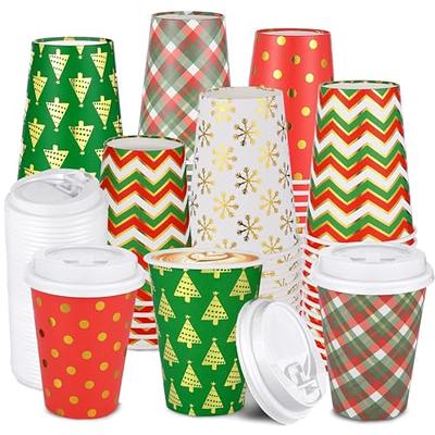 Christmas Santa Coffee Cups Sleeves Hmxpls Disposable Hot - Temu