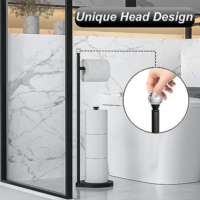 Kitsure Toilet Paper Holder Stand - Free-Standing with a Weighted Base