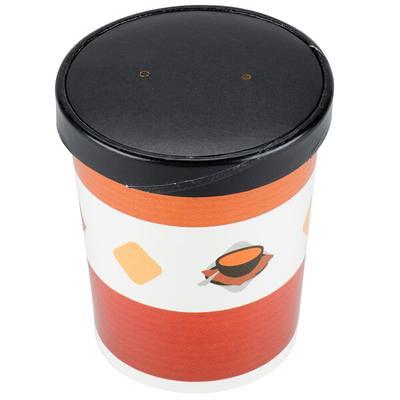 Choice 8 oz. Double Poly-Coated Paper Soup / Hot Food Cup with Vented  Plastic Lid - 25/Pack