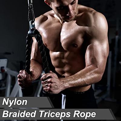 Biceps Triceps Back Blaster Rope LAT Pull Down Bar Cable Machine Attachment  Gym Weight Workout Accessories