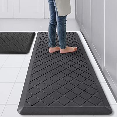 WISELIFE Kitchen Floor Mat Cushioned Anti-Fatigue Kitchen Rug,17.3x39,Non  Slip Waterproof Kitchen Mats and Rugs Heavy Duty PVC Ergonomic Comfort Mat  for Kitchen,Office, Sink, Laundry,Grey - Yahoo Shopping