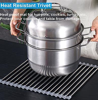 Roll Up Over The Sink Dish Drying Rack Kitchen Rolling Dish Drainer,  Foldable Sink Rack Mat Stainless Steel Wire for Kitchen Sink Counter