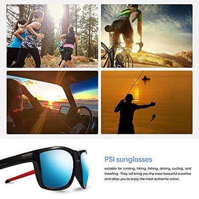 PSI Premium Sunglasses for Men Women Polarized, UV Protection, Sports  Rectangle Sunglass, Driving Fishing Running, Mirrored Coating - Yahoo  Shopping