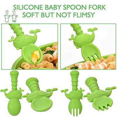 Mimorou 16 Pack Baby Feeding Supplies Set, Silicone Baby Led Weaning  Suction Plates and Bowls Silicone Bibs Anti Slip Placemat Snack Cups Baby  Spoons