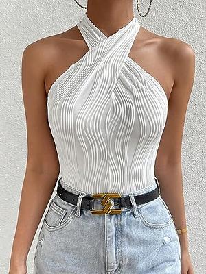 Buckle Down Sleeveless Bodysuit