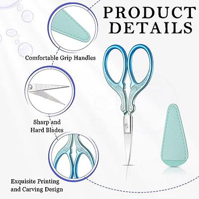 Therwen 12 Set 3.6 Inch Embroidery Scissors with Artificial Leather Cover  Stainless Steel Sewing Scissors Small Vintage Craft Scissors for Crafting  Threading DIY Needlework Art Manual Handicraft - Yahoo Shopping