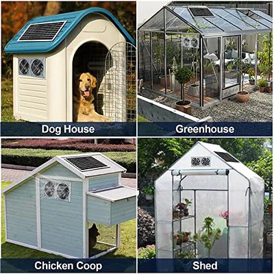 Solar Powered Fan Ventilator Greenhouse Pet Chicken House Cooler Portable  Mini