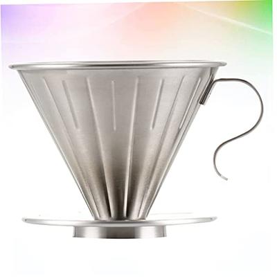 Coffee Filter Pour Over Funnel Brew Drip Tea Metal Mesh Dripper Cone Cup  Brewing