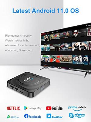 Android TV Box 11.0, X96 X4 Android TV Box 4GB RAM 64GB ROM, Amlogic S905X4  Quad-Core 64bits 1000M LAN Dual-WiFi 2.4G/5G 8K/6K/AV1/3D/USB 3.0/BT 4.2