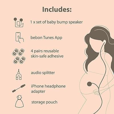 Baby Bump Headphones - Prenatal Belly Speakers For Women During Pregnancy,  Safely Play Music, Sounds, And Voices To Your Baby In The Womb