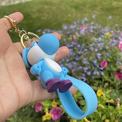 feimeng jewelry Anime Cute Stitch Silicone Keychain, PVC Pendant