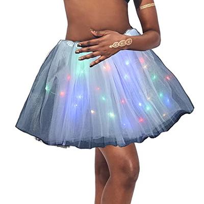 Girls Tutu Skirts 3 Layers Sequin Star Elastic Waist Ballet Dance