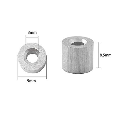 1/8 (3mm) Wire Rope Stop Loop Sleeve Round Crimps for Wire Rope Dia,  Aluminum Crimping Loop Sleeve Round (50 Pcs) - Yahoo Shopping