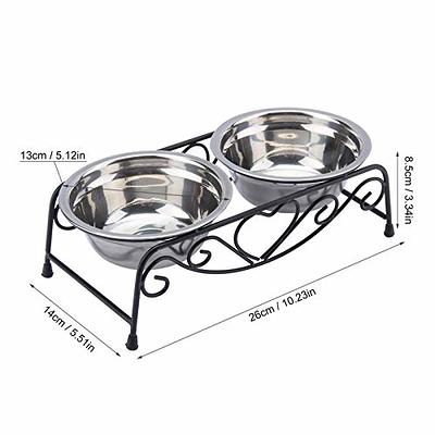 Elevated Dog Bowls for Small Dog Cat Food and Water Bowls Stand Raised  Feeder With Stainless Steel Bowls Dog кормушка для собак - AliExpress