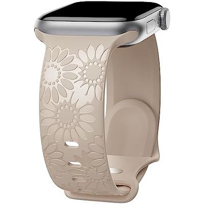 Sunflower Engraved Band Compatible with Apple Watch Bands 38mm