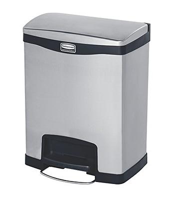 Rubbermaid Commercial Products Step-On 30-Gallon Black Steel