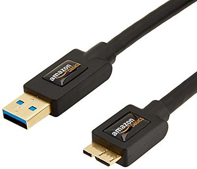   Basics USB-C to Micro USB 3.1 Gen 2 Fast Charging Cable,  10Gbps High-Speed, 3 Foot, Black