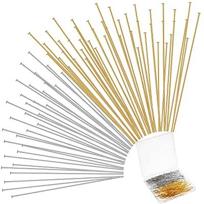 100Pcs Flat Head Pins for Jewelry Making 27mm Brass 20 Gauge Rose