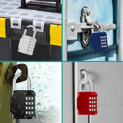 ZHEGE Combination Lock 2 Pack, 4 Digit Outdoor Padlock for School