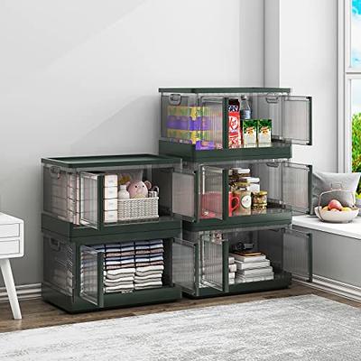 4 Tier Plastic Storage Bins 23QT, Stackable Storage Containers with Wheels  and Lids, Folding Storage Boxes,Closet Organizers and Storage,Collapsible  Organization and Storage for Bedroom,Kitchen,Dorm - Yahoo Shopping