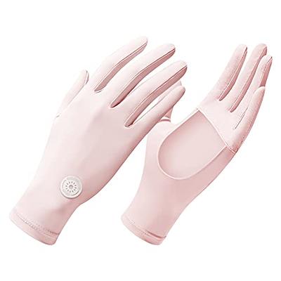 Meyaus Women Sun UV Protection Palmless Short Gloves Non Slip