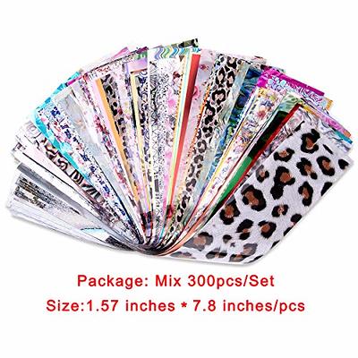 Duufin 300 Sheets Nail Foils Nail Art Transfer Foil Stickers Laser Flower  Color Sheet Adhesive Stickers Paper Starry Sky Stars Black White Lace  Design for Nail Art DIY Decoration - Yahoo Shopping