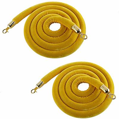 VEVOR Velvet Ropes and Posts 5 ft. Red Rope Stainless Steel Gold