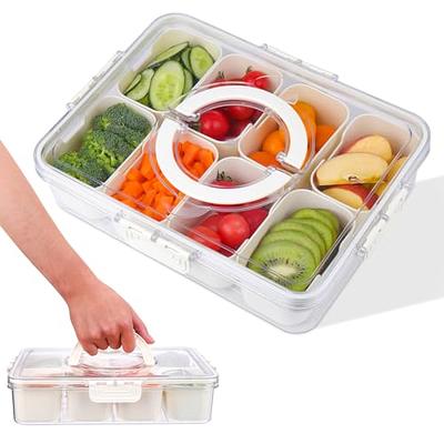  Snackle Box Charcuterie Container, Divided Serving