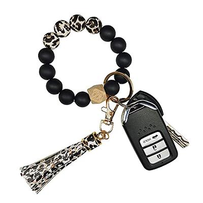 PRIANGEL Silicone Key Ring Bracelet for Women Beaded Wristlet Keychain  House Car Keys Rings Holder with Tassel - Yahoo Shopping