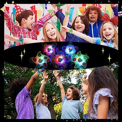 24 Pcs Kids Party Favors Pop Spinner Bracelet, Goodie Bag Stuffers Glow in  The Dark Party Supplies, Light Up Fidget Spinner Bracelet Return Gifts