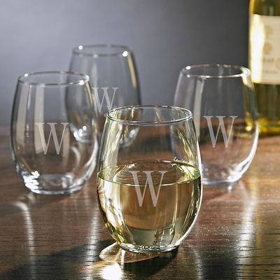 Godinger Stemless Wine Glasses - European Made, Set of 4 - 17oz Drinking  Glasses for Red Wine