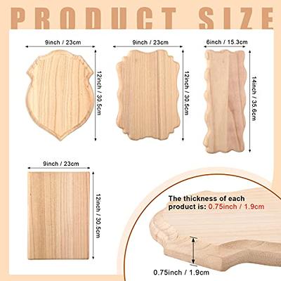 4 Pack Unfinished Wood Boards for Crafts, Painting, Wood Carving, 1 Thick Wooden Boards for DIY Signs (3 x 10 in)