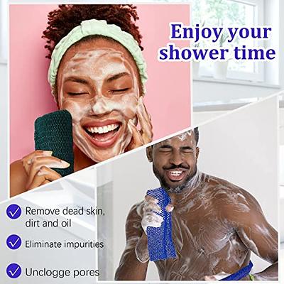 4 Pieces African Net Long Bath Net Sponge Exfoliating Shower Body Scrubber  Back Scrubber Skin Smoother