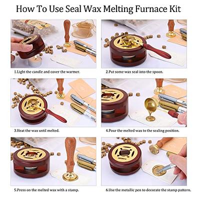 Wax Seal Melter Sealing Wax Melting Tool DIY Stamp Envelope,Black