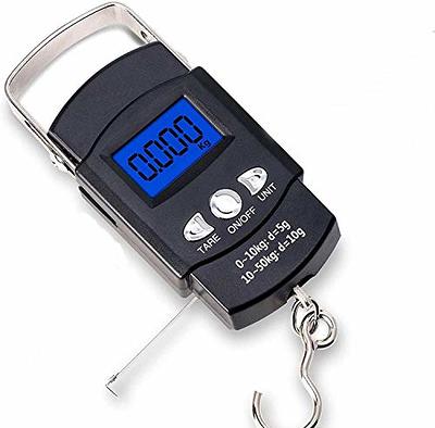 Fishing Scale,Max 110lb/50kg Luggage Scale Backlit LCD Screen